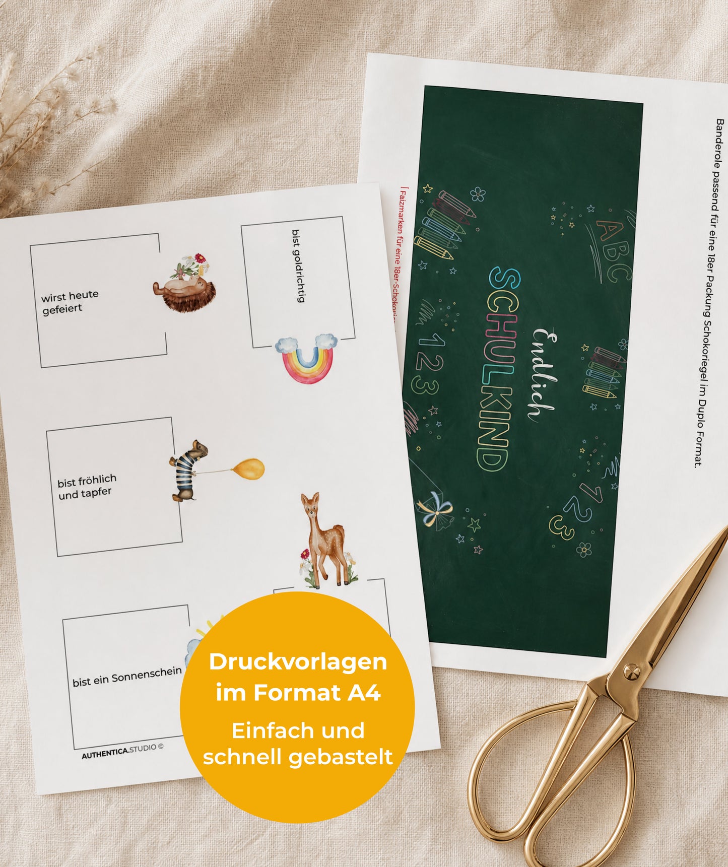 DIY-Geschenkbox zur Einschulung – Druckvorlage für Duplobox, Alphabet & Stundenplan