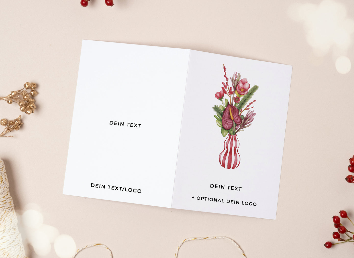 Individualisierte Weihnachtskarte I Blumen