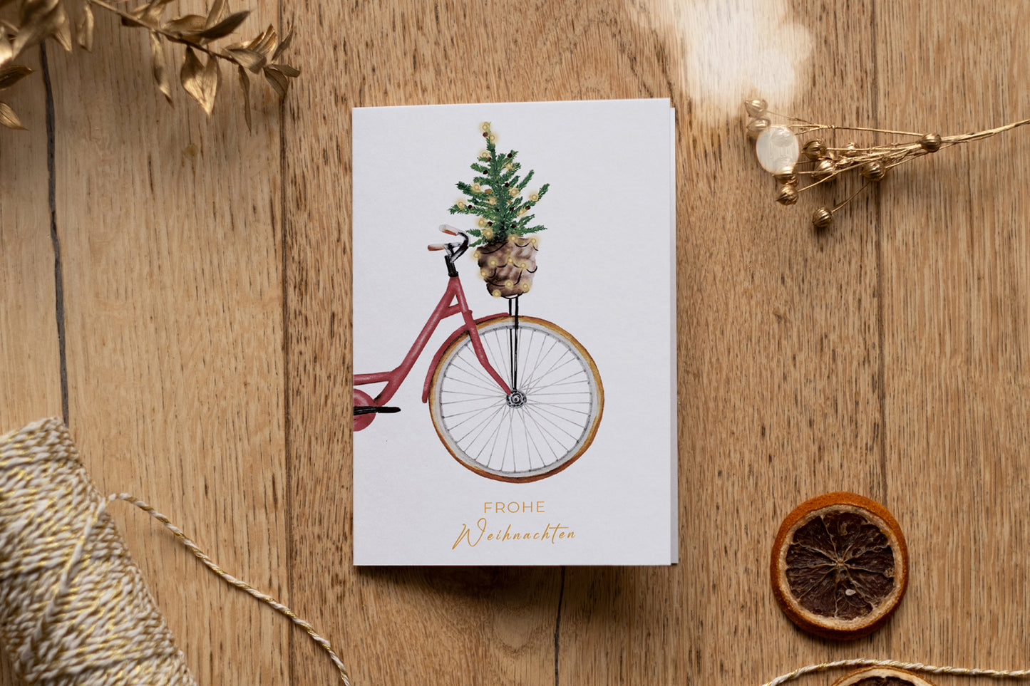 Weihnachtsfahrrad I Rot