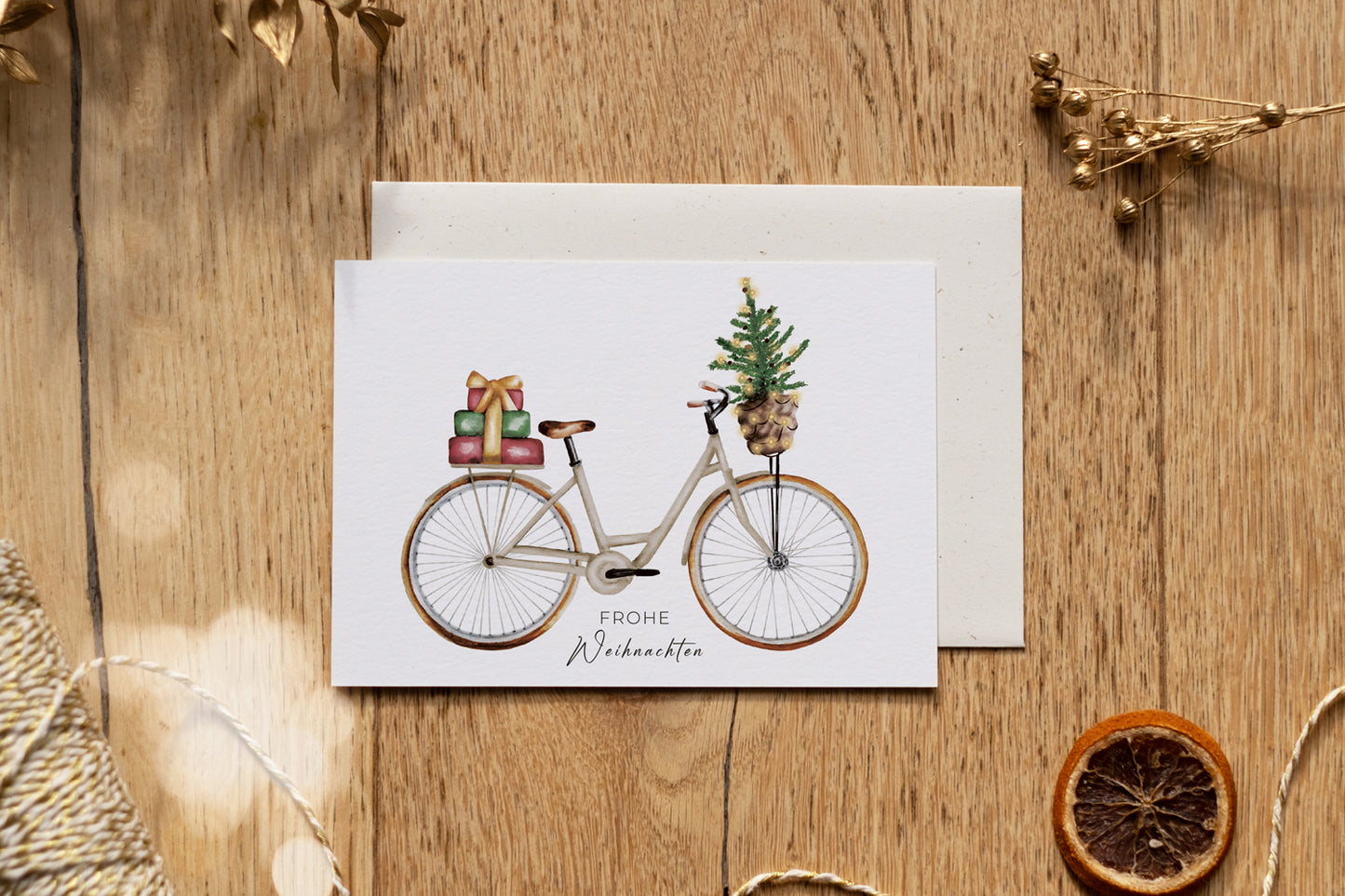 Weihnachtsfahrrad I Beige