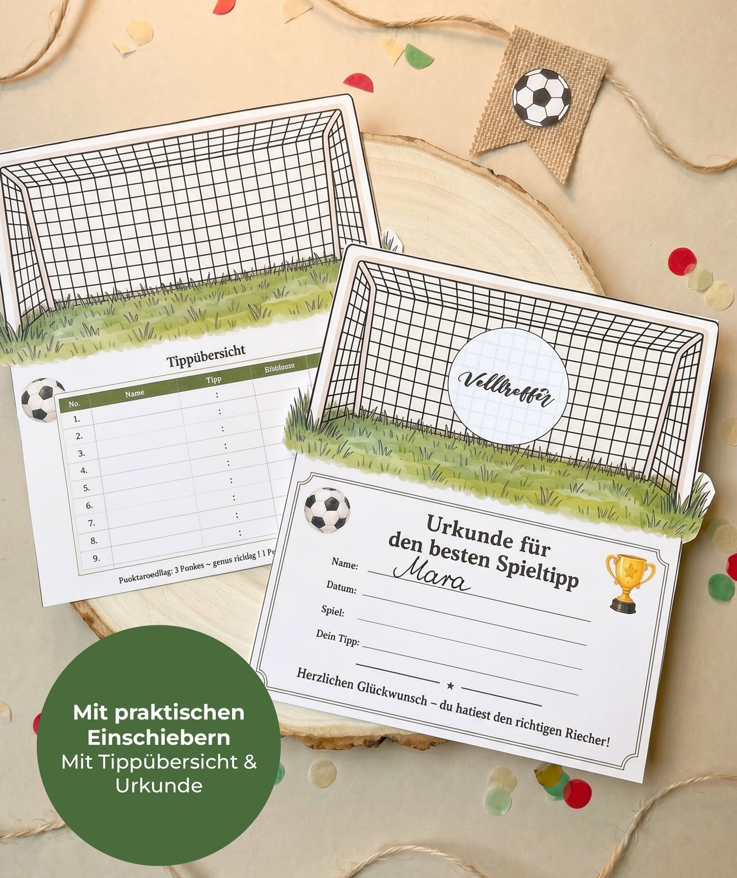 Fußball-Tippspiel Banderolen für Schokoriegel - Tippen & Naschen