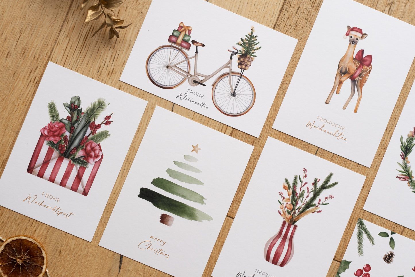 8-er Weihnachtskartenset | Winterwald