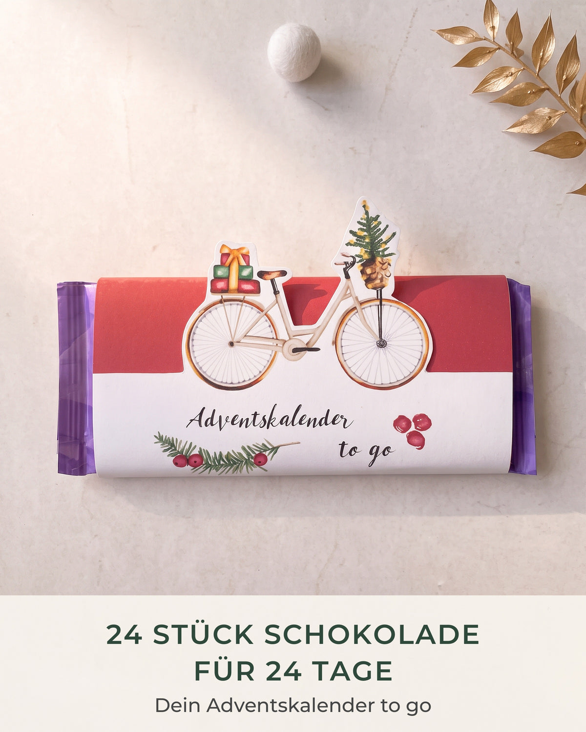 Adventskalender to go – 24 Stück Schokolade für 24 Tage