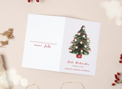 Firmen-Weihnachtskarten mit Logo