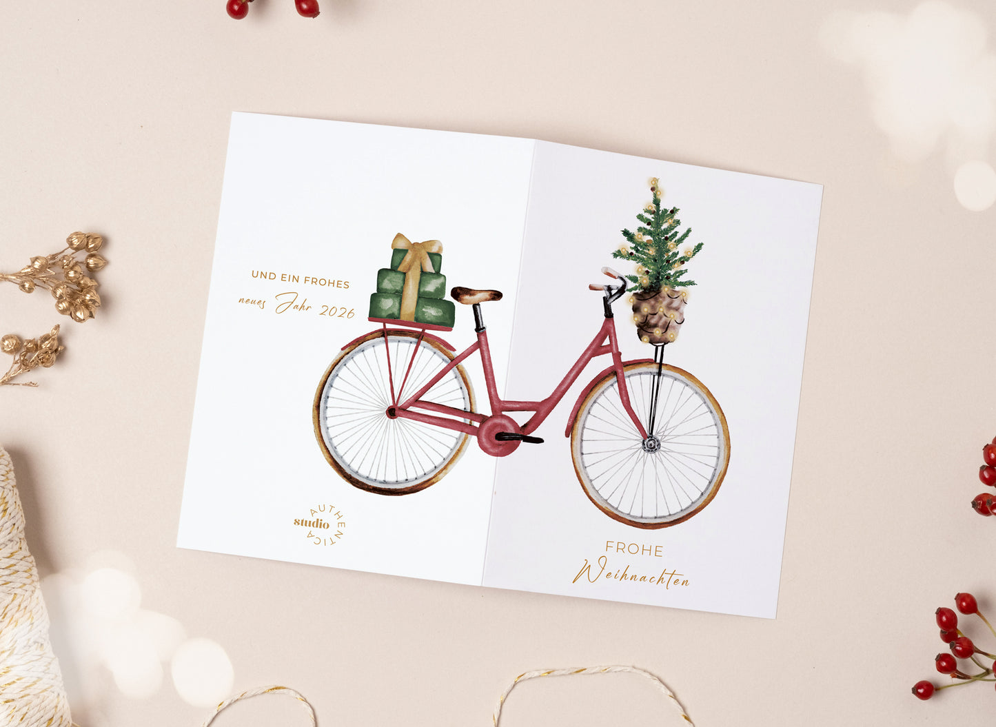 Individualisierte Karte I Weihnachtsfahrrad