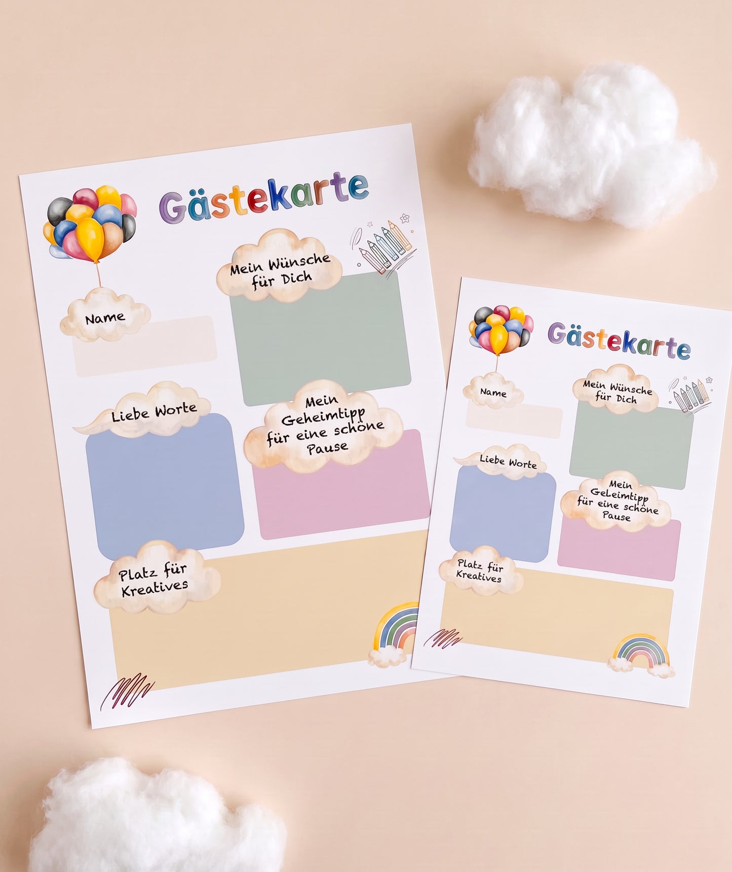Komplettset zur Einschulung – Geschenkbox, Gästebuch & Stundenpläne mit Fuchs und Hase