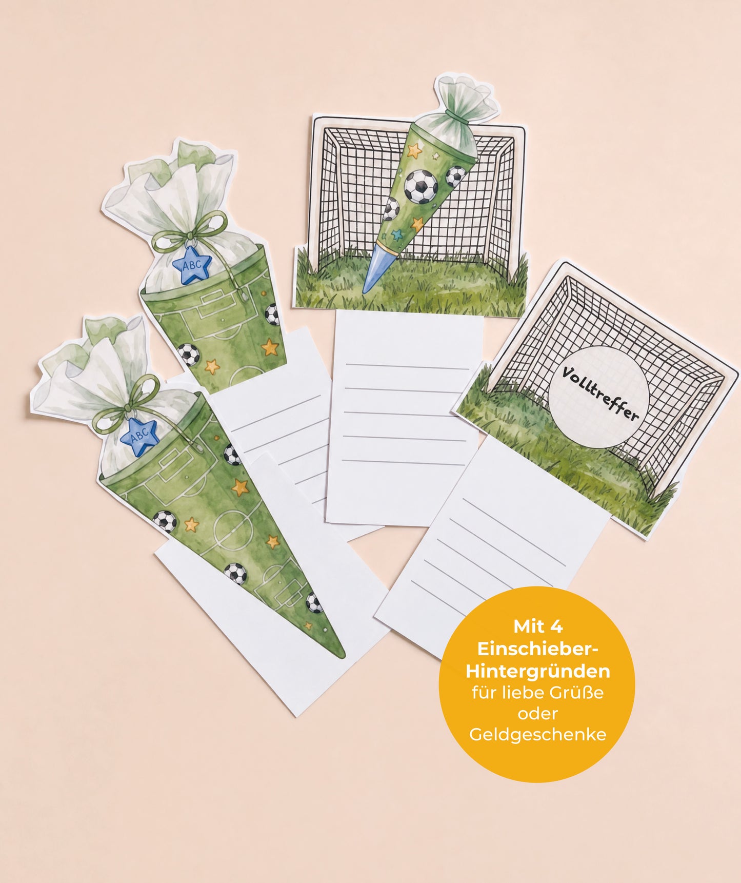 Großes Fußball-Bundle zur Einschulung – Geschenkbox, Gästebuch & Stundenpläne