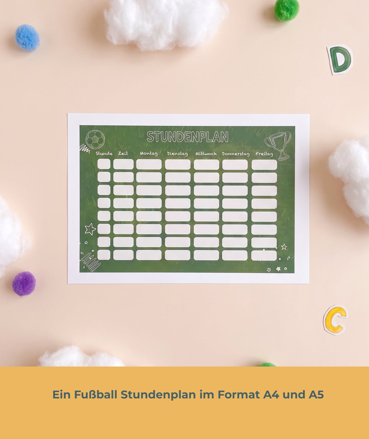 Großes Fußball-Bundle zur Einschulung – Geschenkbox, Gästebuch & Stundenpläne