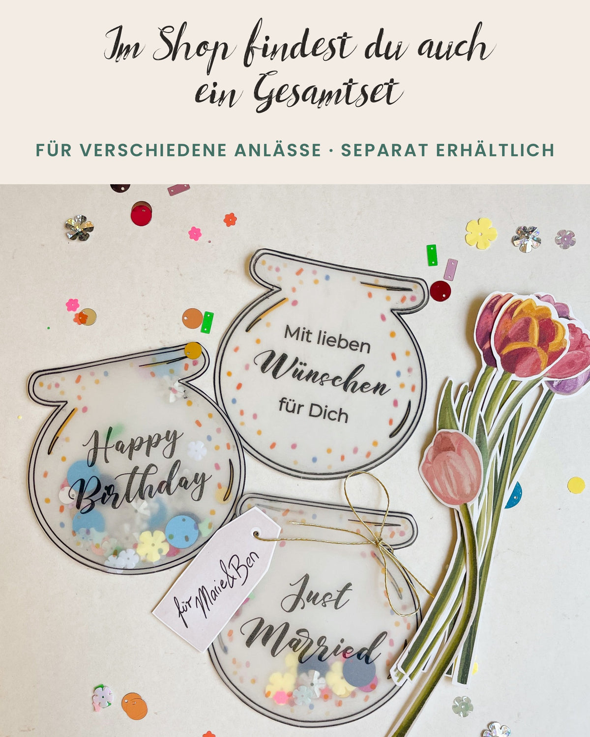 Hinweis: Gesamtset für verschiedene Anlässe separat im Shop erhältlich