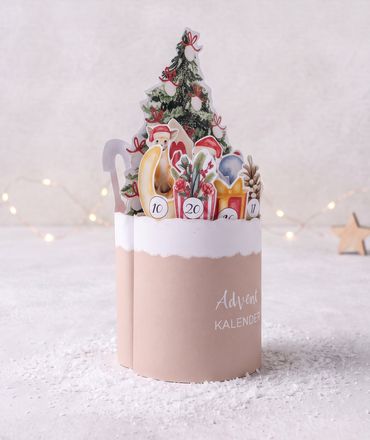 Personalisierbarer Adventskalender zum Ausdrucken