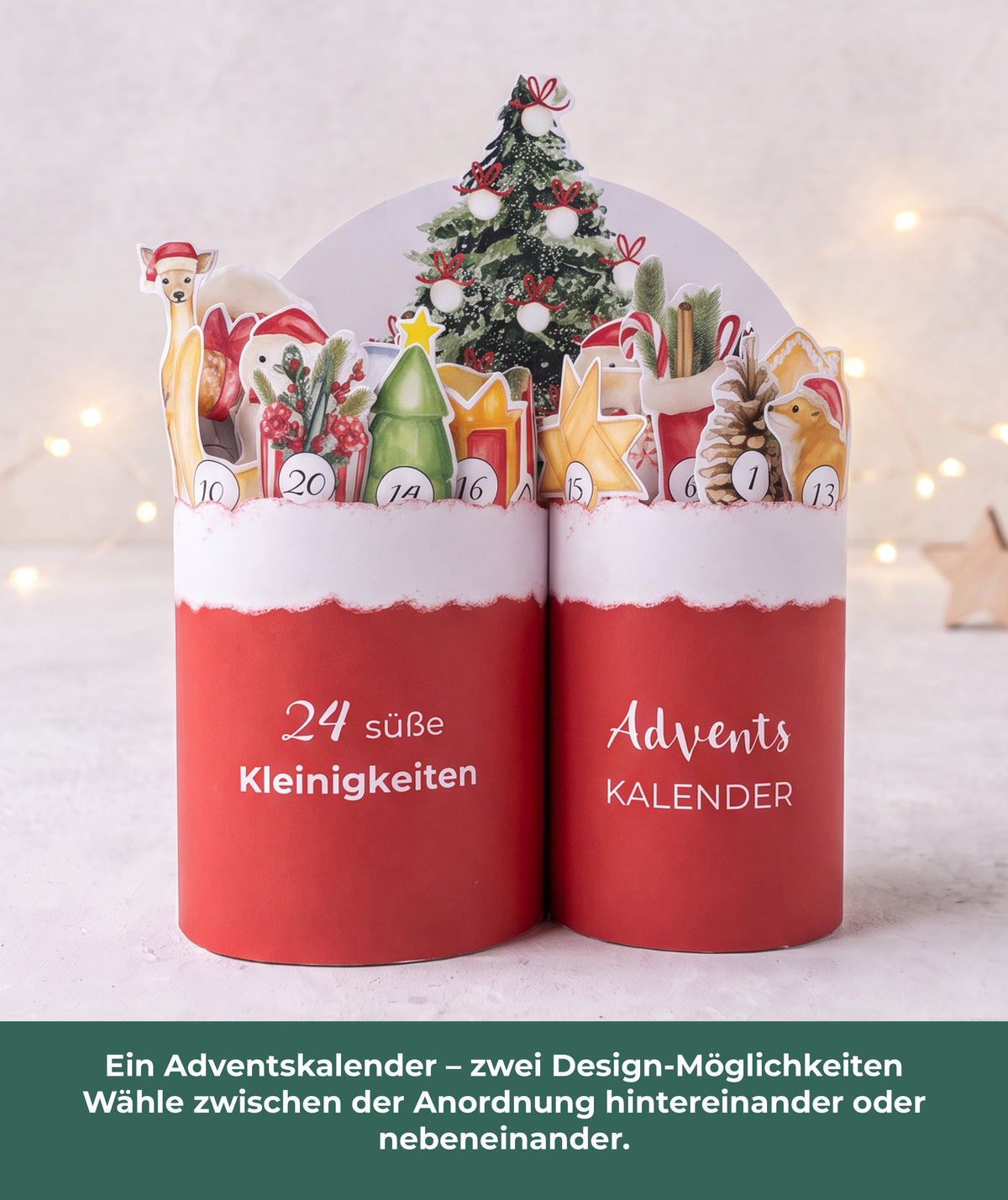 Personalisierbarer Adventskalender zum Ausdrucken