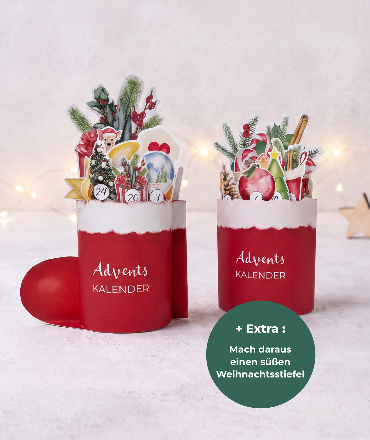 Personalisierbarer Adventskalender zum Ausdrucken