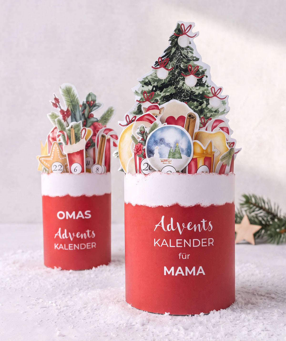 Adventskalender für Mama & Oma – Druckvorlage für Duploriegel
