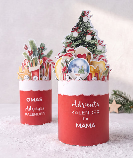 Adventskalender für Mama & Oma – Druckvorlage für Duploriegel