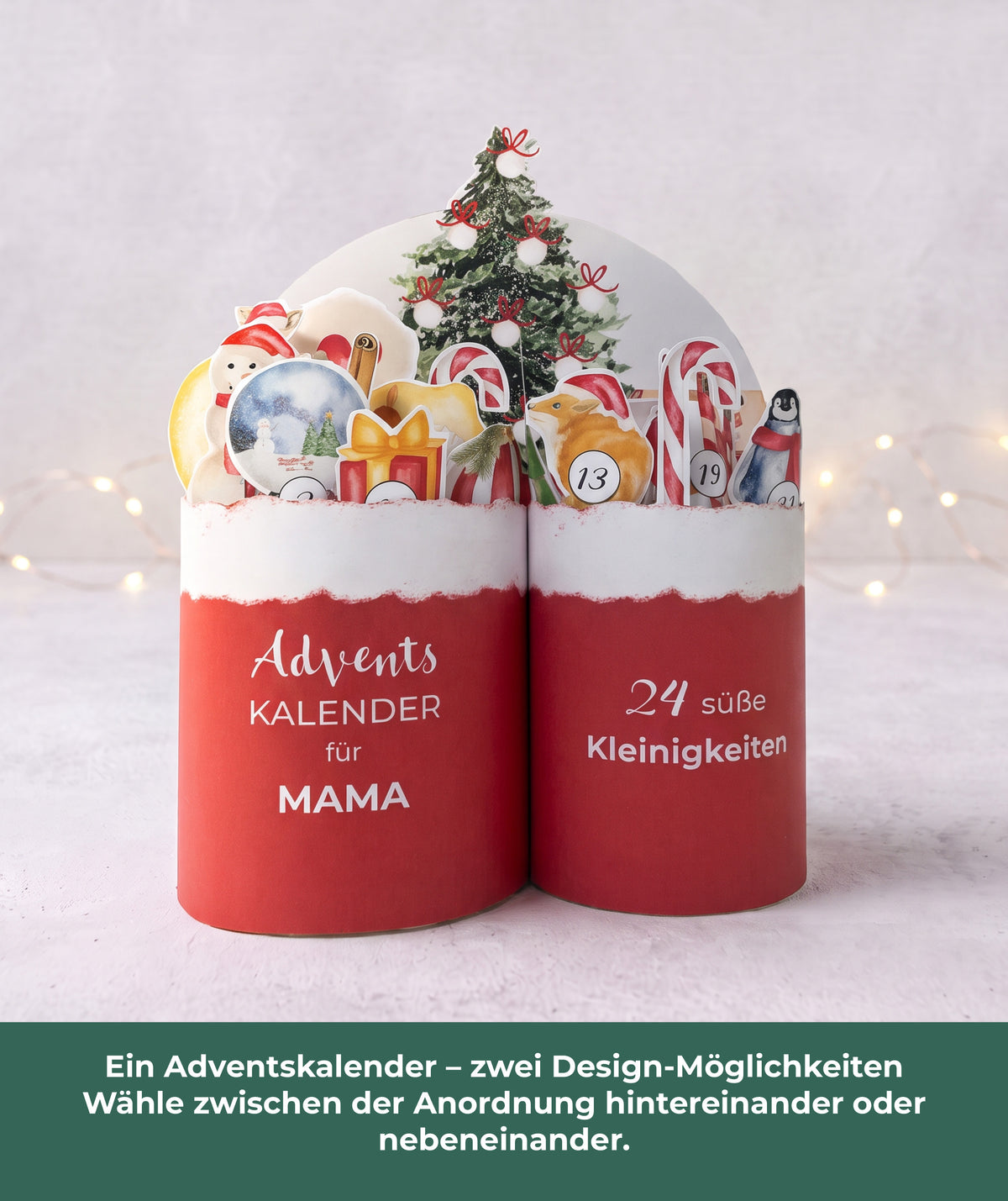 Adventskalender für Mama & Oma – Druckvorlage für Duploriegel