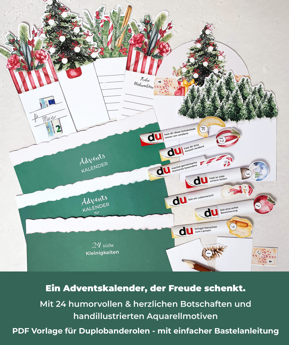 Adventskalender für Papa & Opa – Druckvorlage für Duploriegel