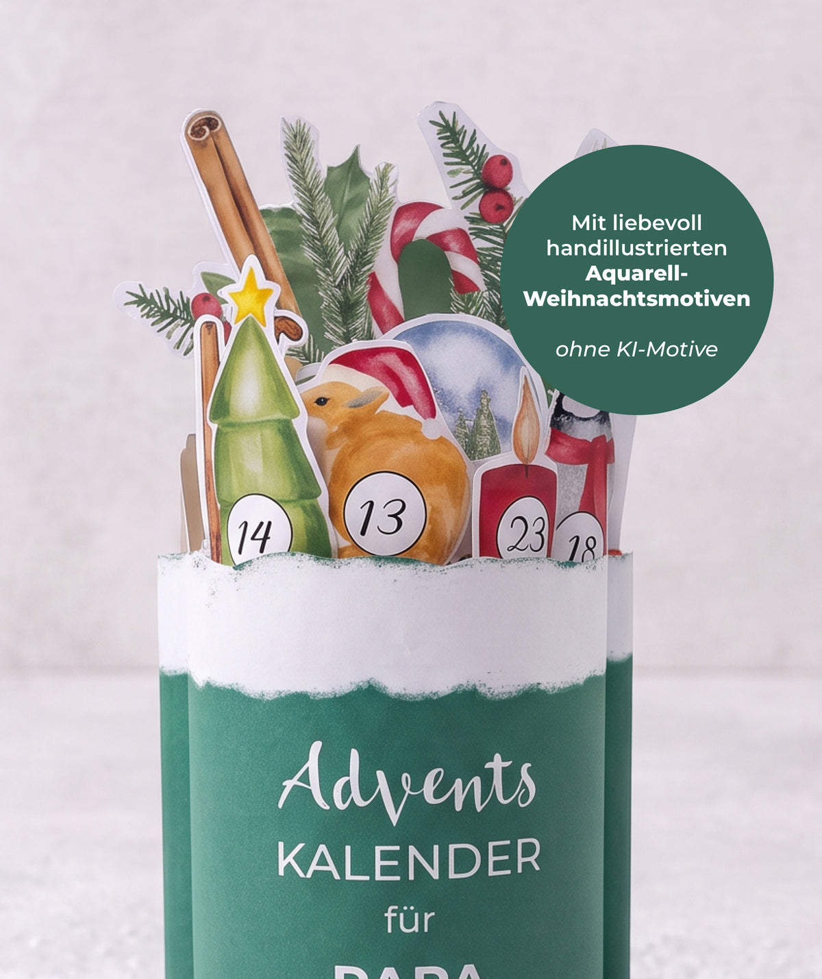 Adventskalender für Papa & Opa – Druckvorlage für Duploriegel