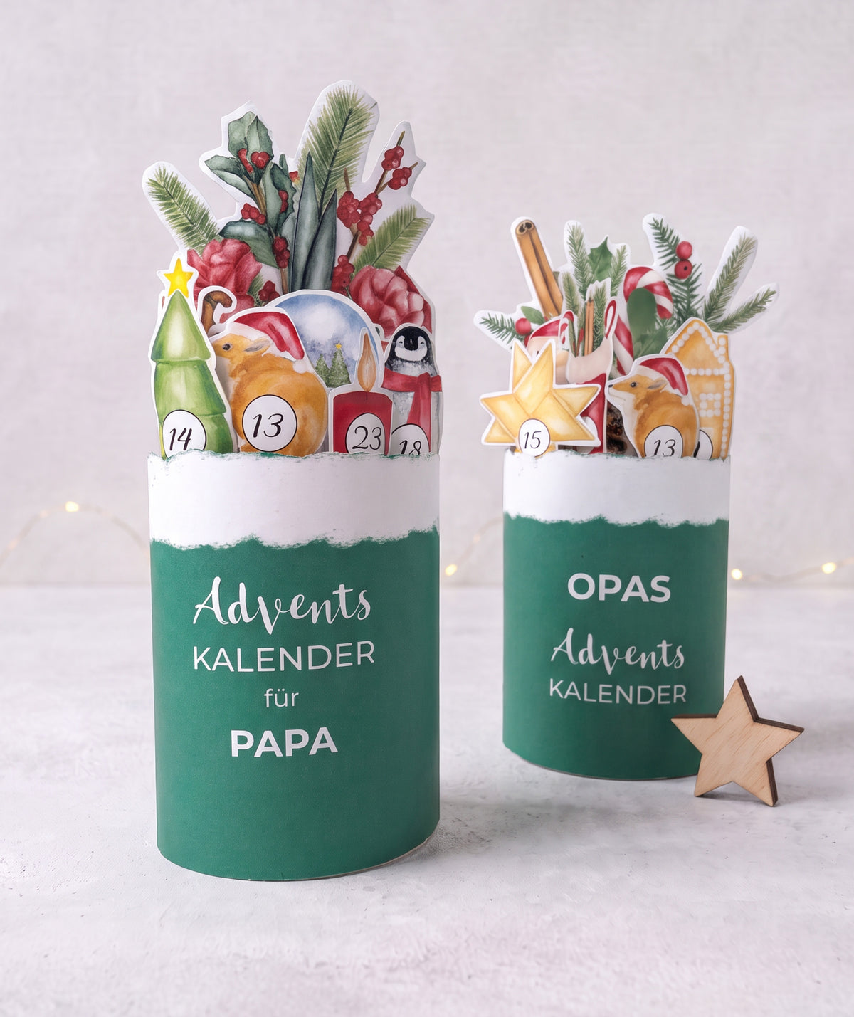 Adventskalender für Papa & Opa – Druckvorlage für Duploriegel