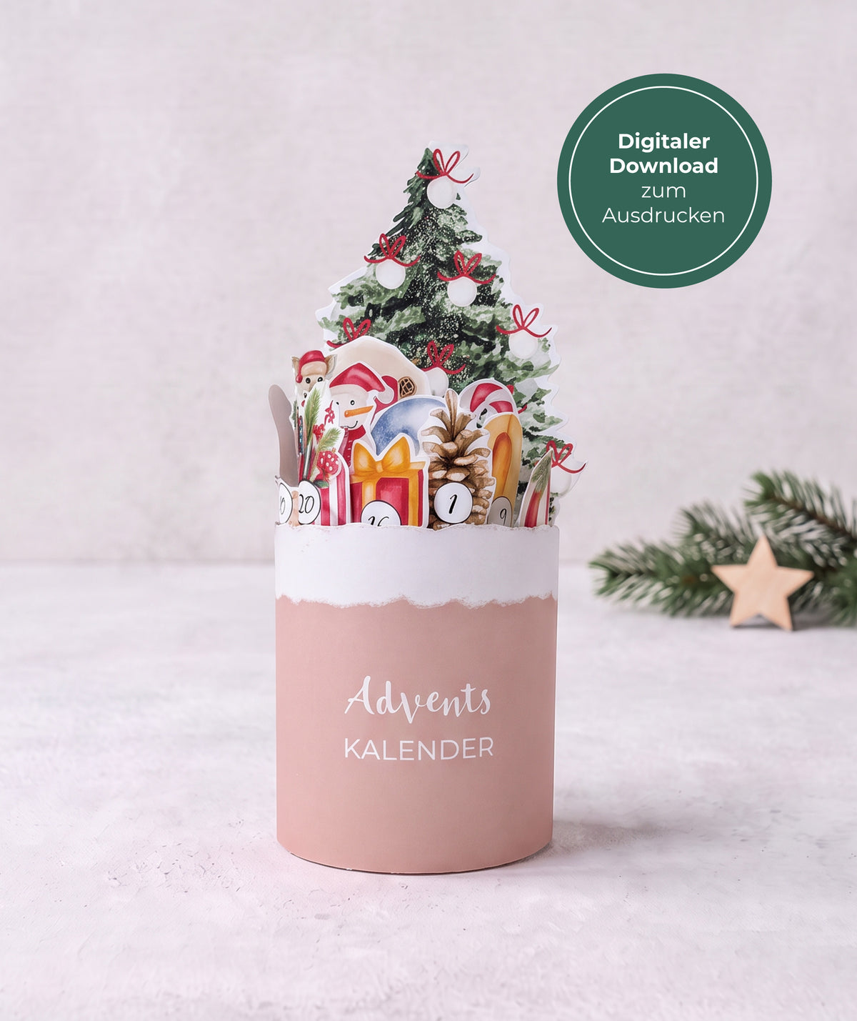 Personalisierter Adventskalender für Kinder zum Ausdrucken – für Duplo & Kinder Riegel