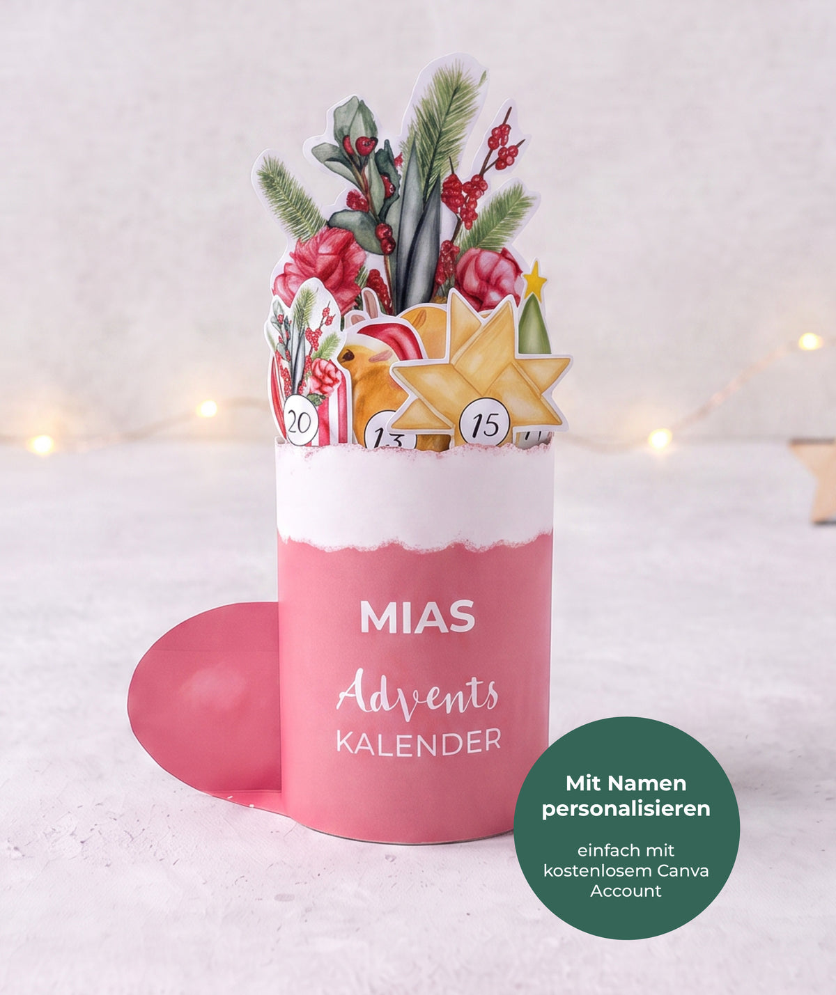 Personalisierter Adventskalender für Kinder zum Ausdrucken – für Duplo & Kinder Riegel