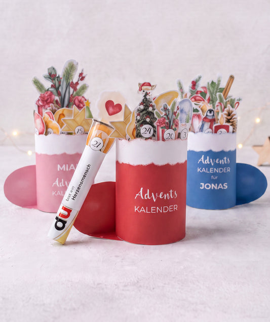 DIY Adventskalender für Kinder zum Ausdrucken | für Duplo & Kinder-Riegel | personalisierbar