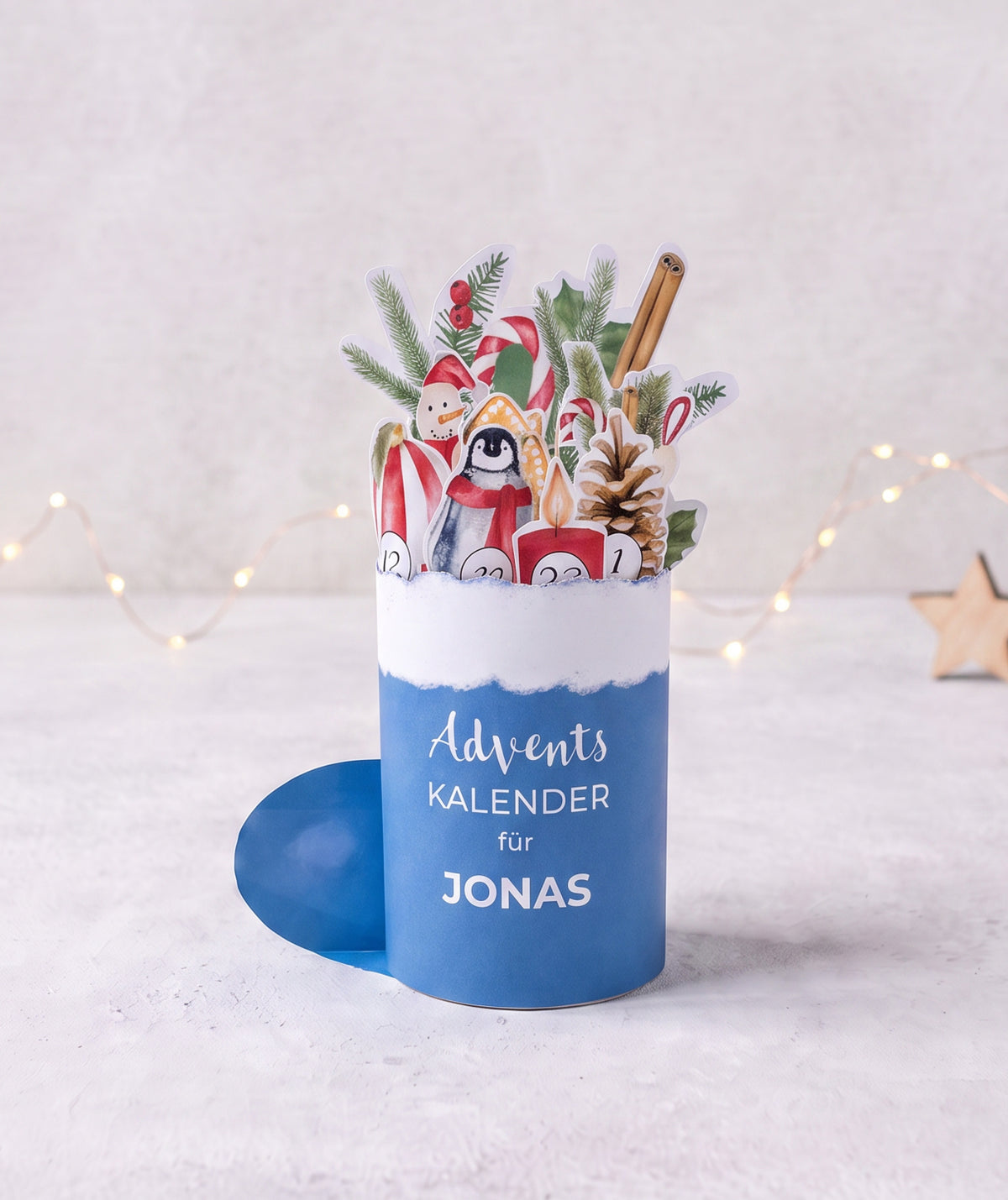 Personalisierter Adventskalender für Kinder zum Ausdrucken – für Duplo & Kinder Riegel