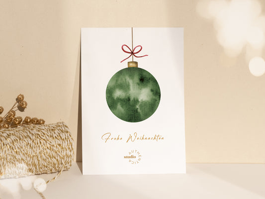 Individualisierte Postkarte I Kugel Grün