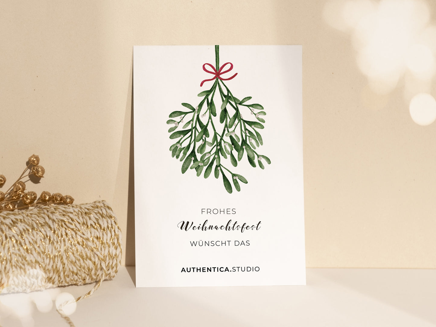 Individualisierte Postkarte I Mistelzweig