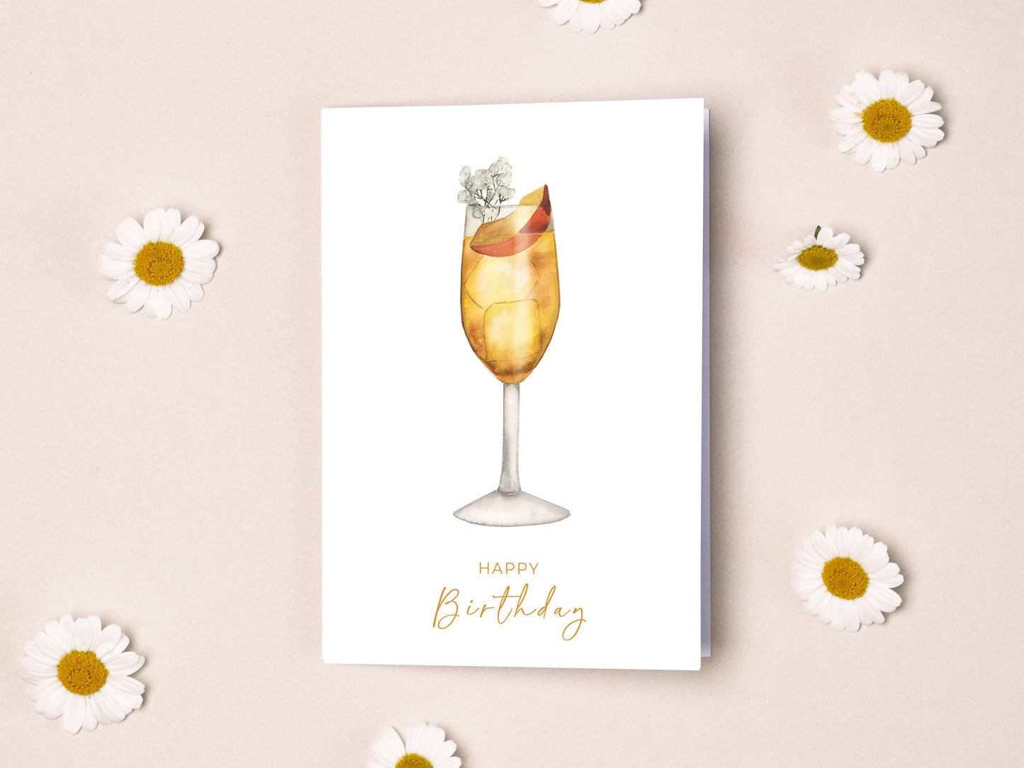 Grußkarte "Cheers Peach" I Happy Birthday
