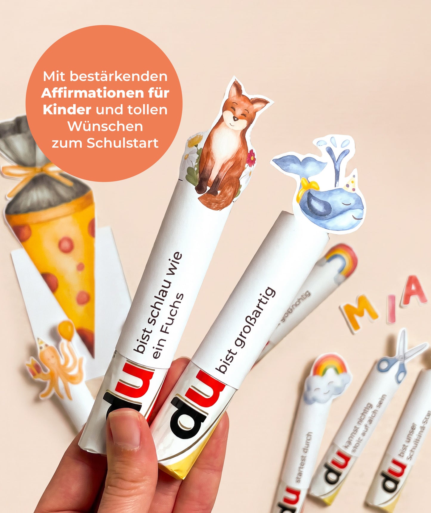 3er Set - Geschenk zur Einschulung – DIY-Banderolen, Alphabet & Stundenplan zum Ausdrucken (Kopie)