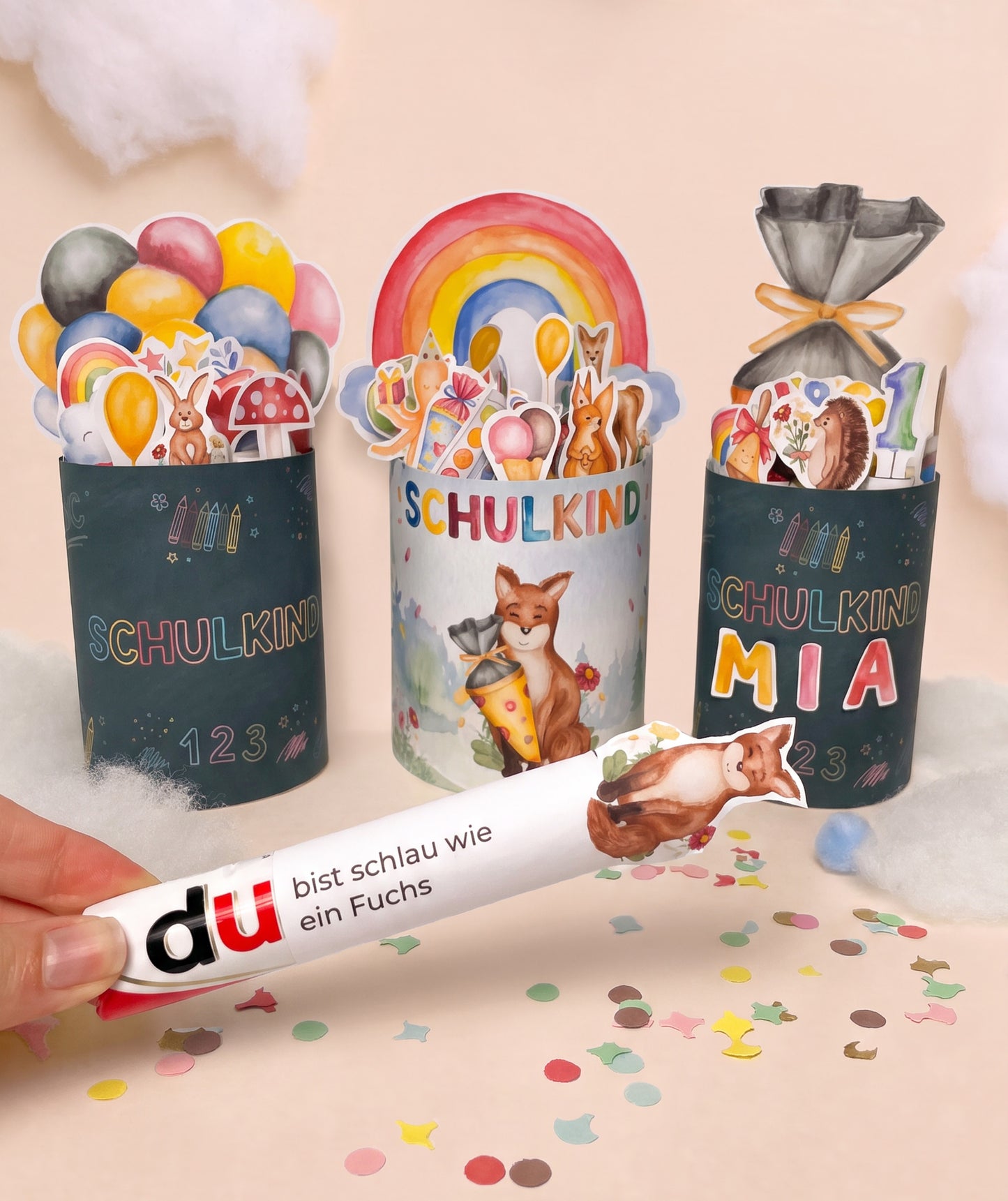 3er Set - Geschenk zur Einschulung – DIY-Banderolen, Alphabet & Stundenplan zum Ausdrucken (Kopie)
