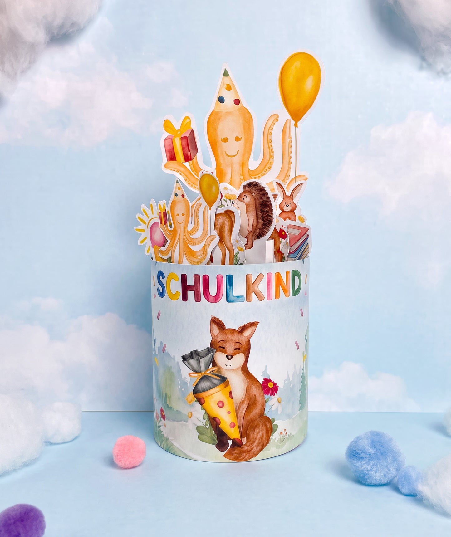 Geschenk zur Einschulung – DIY-Banderolen mit Fuchsmotiv zum Ausdrucken