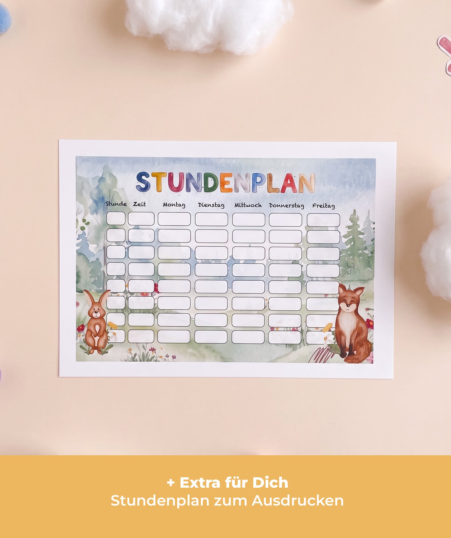 Geschenk zur Einschulung – DIY-Banderolen mit Fuchsmotiv zum Ausdrucken I Druckvorlage