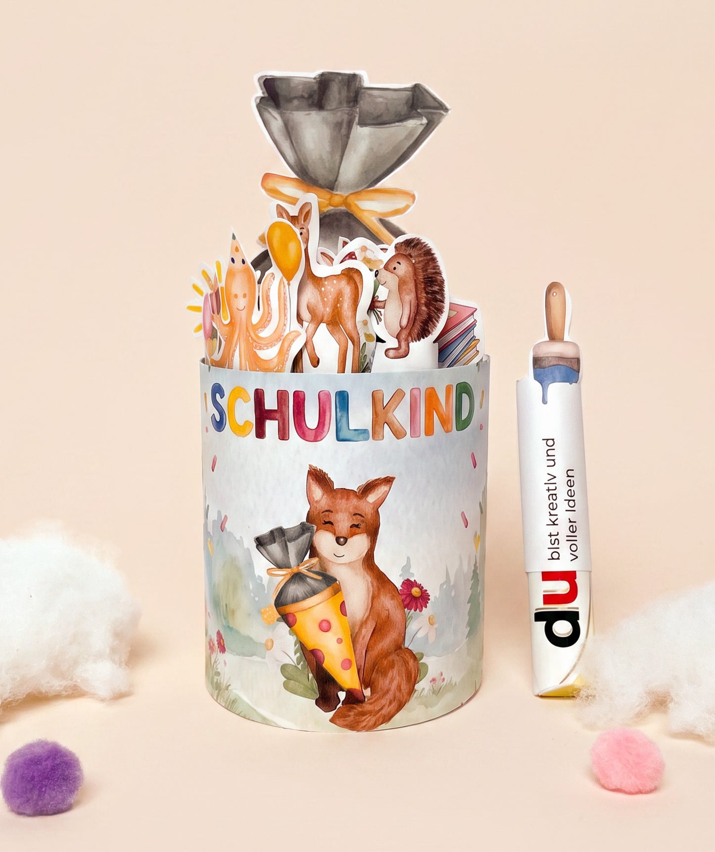 Geschenk zur Einschulung – DIY-Banderolen mit Fuchsmotiv zum Ausdrucken I Druckvorlage