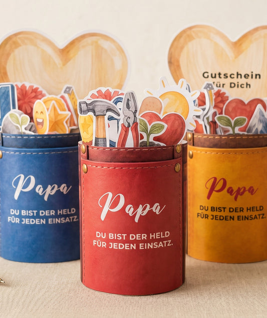 Geschenkbox-Druckvorlage für Papa & Opa – Held für jeden Einsatz