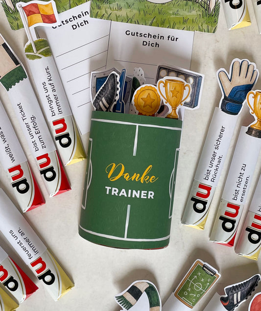 Danke Trainer*in Fußball-Banderolen - Druckvorlage