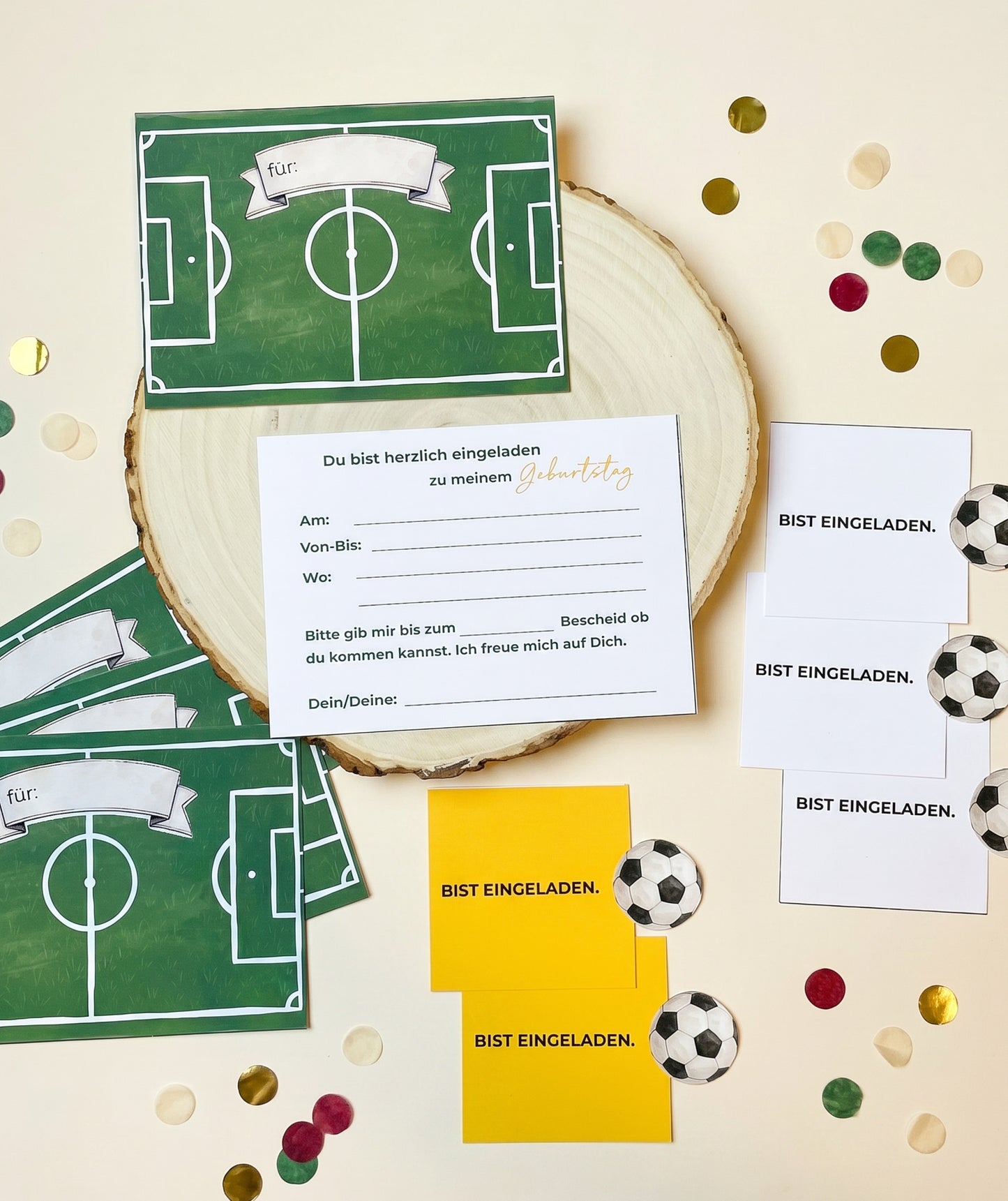 Fußball Einladung - Druckvorlage