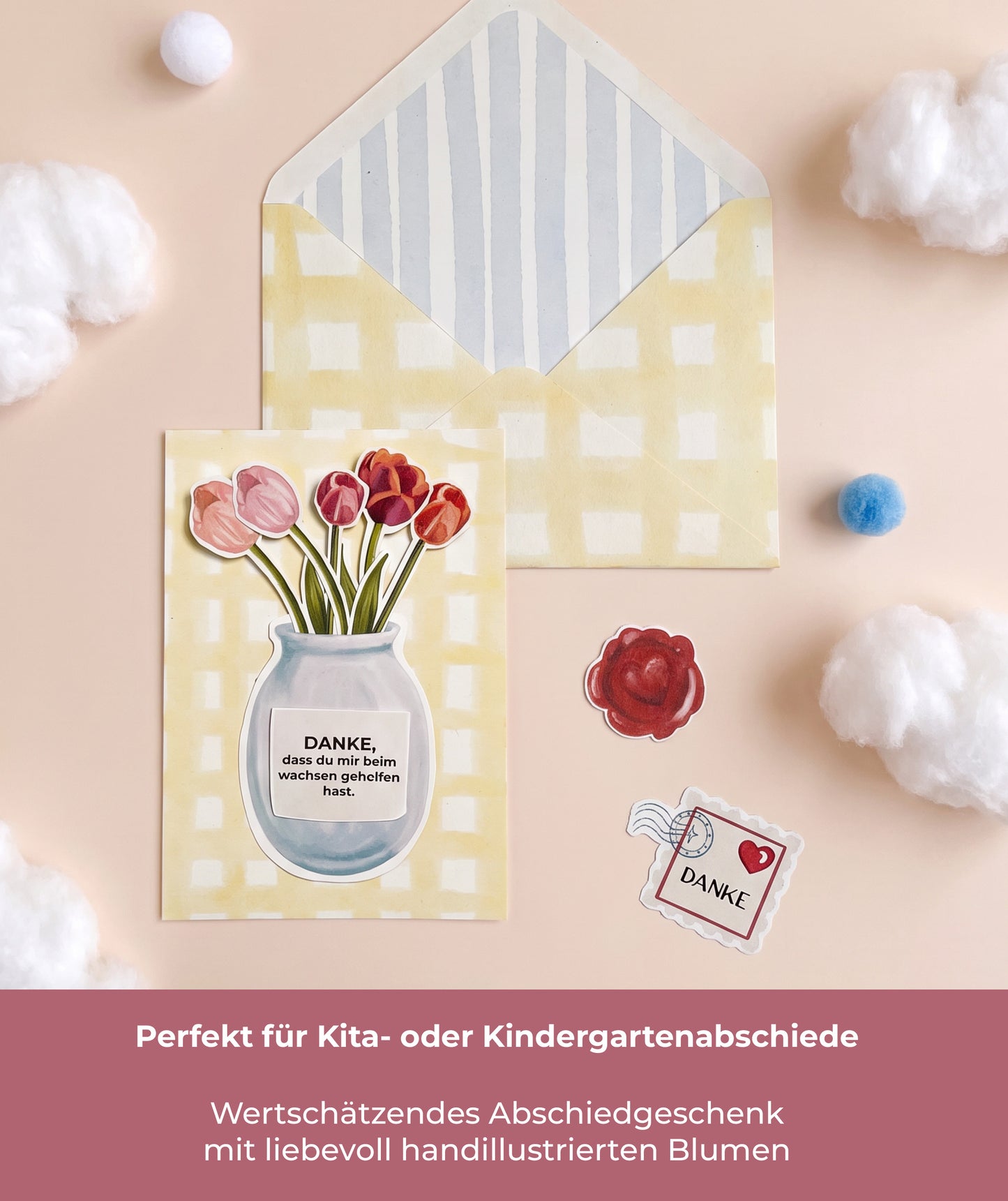 Dankeskarte für Erzieher*innen I Kita- und Kindergartenabschied