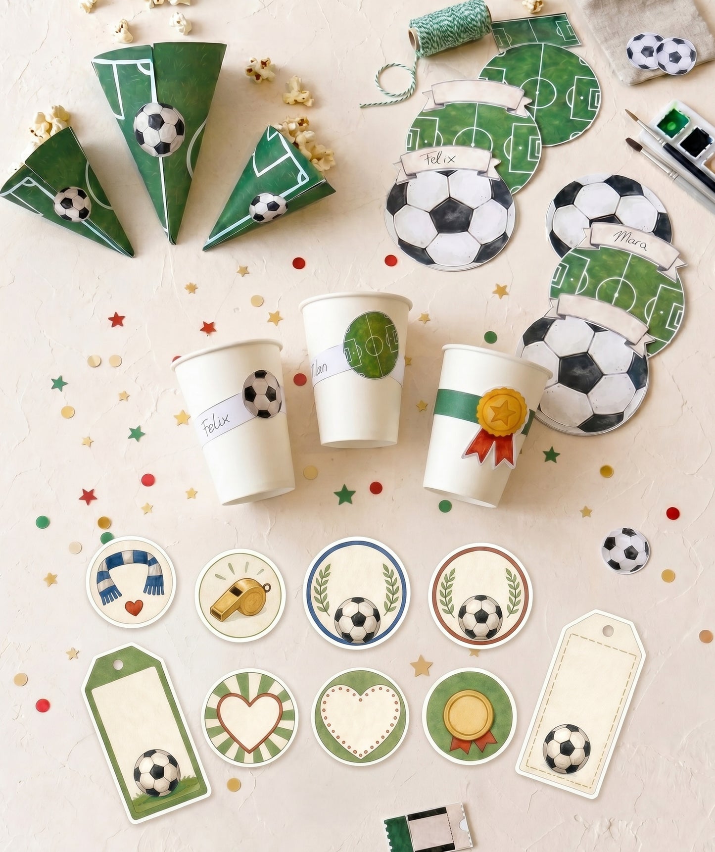 Fußball Partyset – digitale Druckvorlage