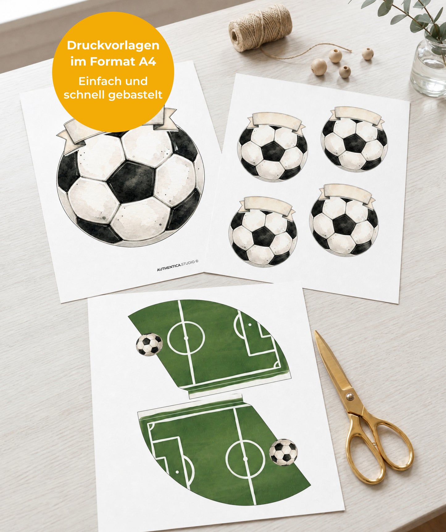 Fußball Partyset – digitale Druckvorlage