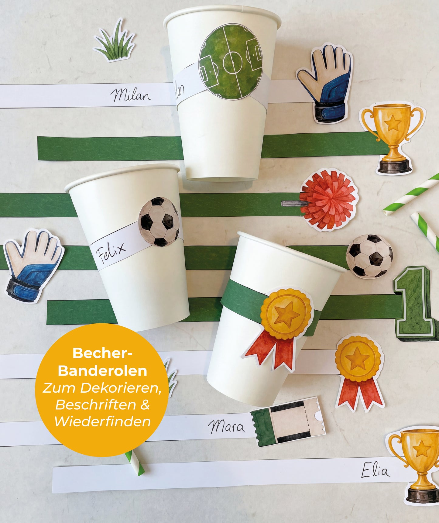 Fußball Partyset – digitale Druckvorlage