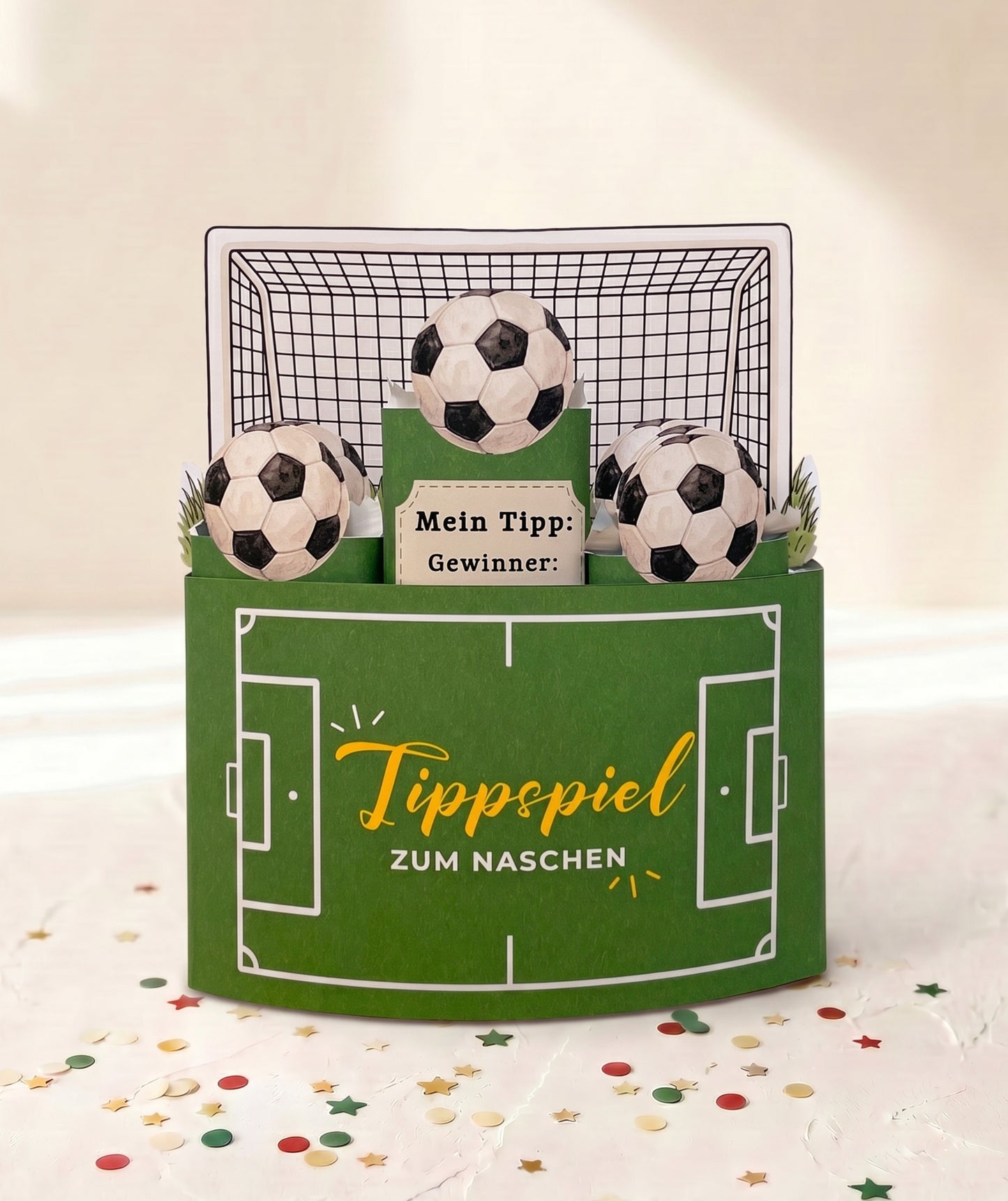 Fußball-Tippspiel Banderolen für Schokoriegel - Tippen & Naschen