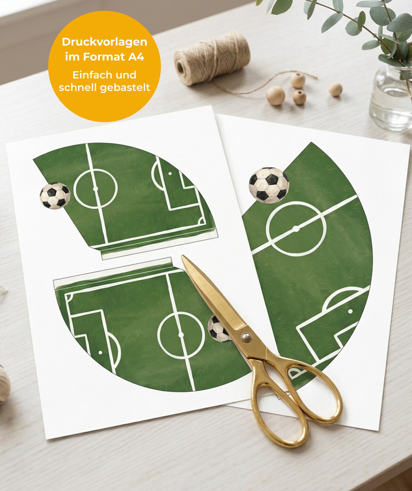 Fußballtüten zum Ausdrucken | Snacktüten & Mitgebseltüten für Fußballparty