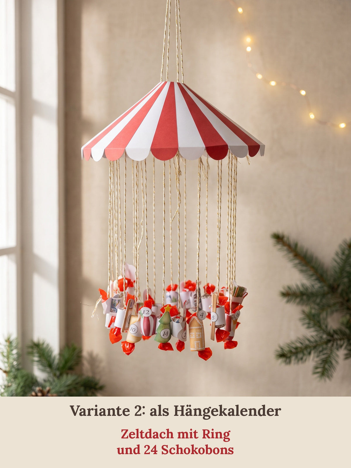 Variante 2: Adventskalender als Hängekalender
