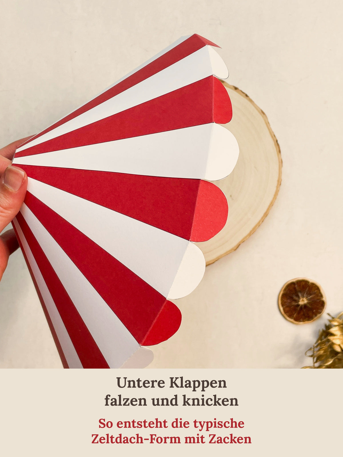 Zeltdach-Klappen falzen und kleben