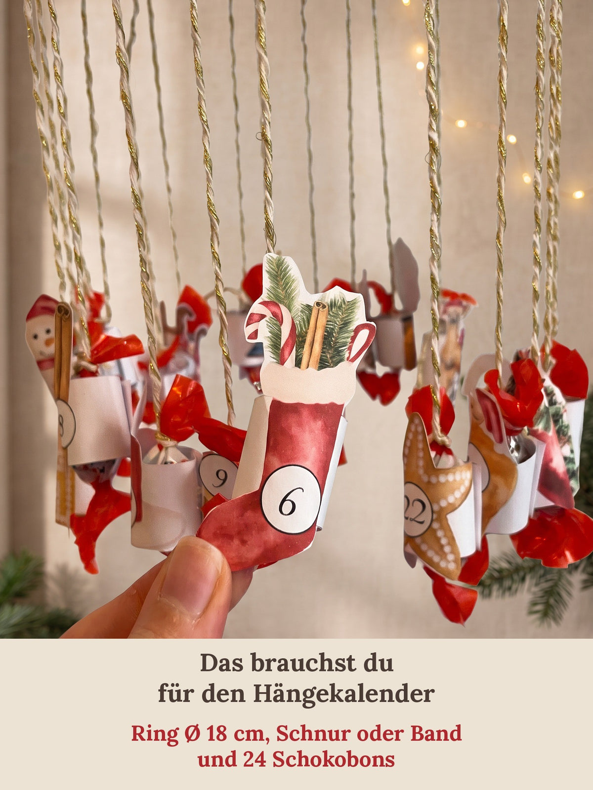 Material-Detail: Das brauchst du für den Hängekalender