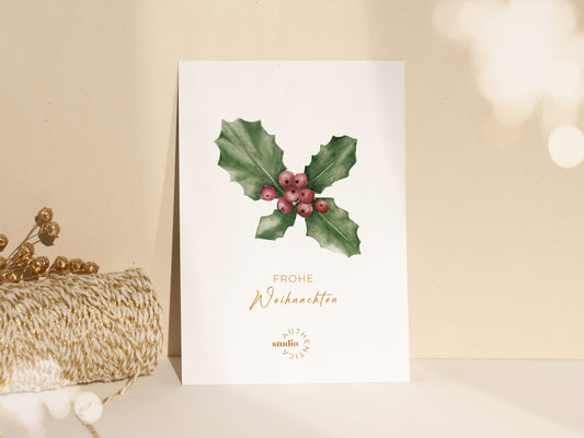 Individualisierte Postkarte I Stechpalme