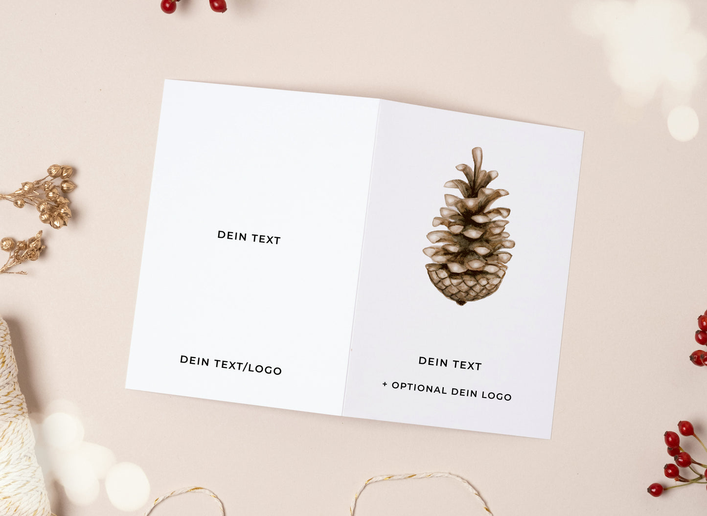 Individualisierte Weihnachtskarte I Tannenzapf