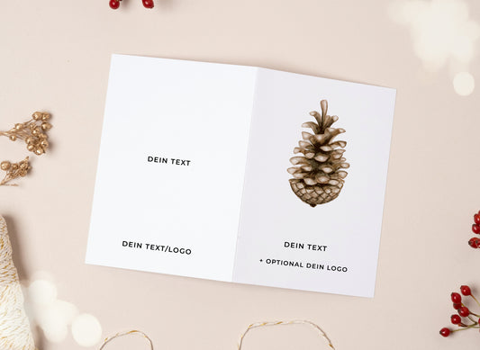 Individualisierte Weihnachtskarte I Tannenzapf
