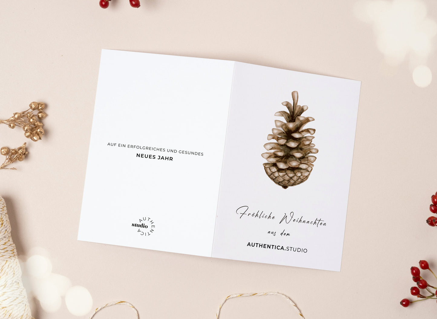 Individualisierte Weihnachtskarte I Tannenzapf
